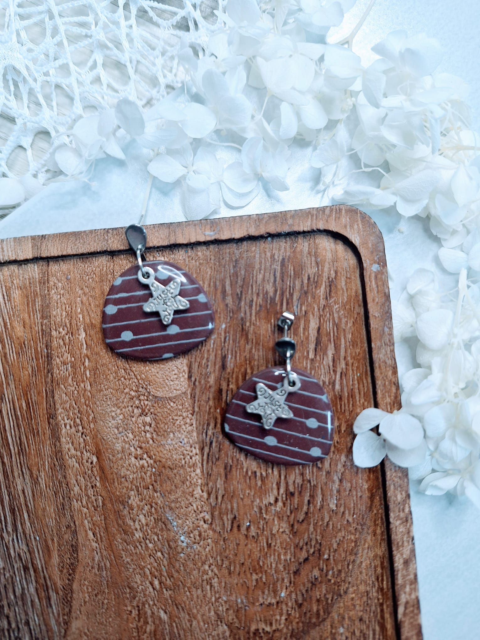 Boucles d&rsquo;oreilles Little Brown🌟