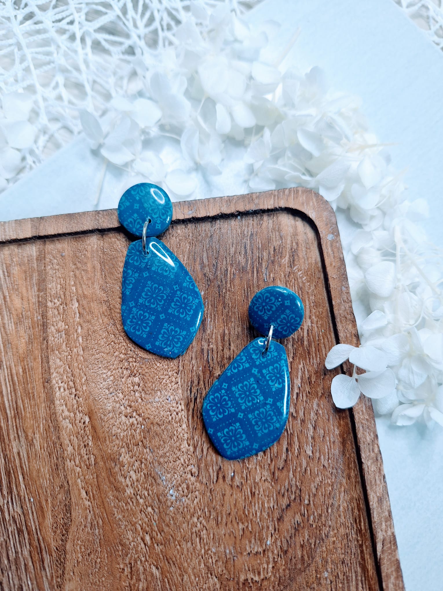 Boucles d&rsquo;oreilles Quadri Blue💎