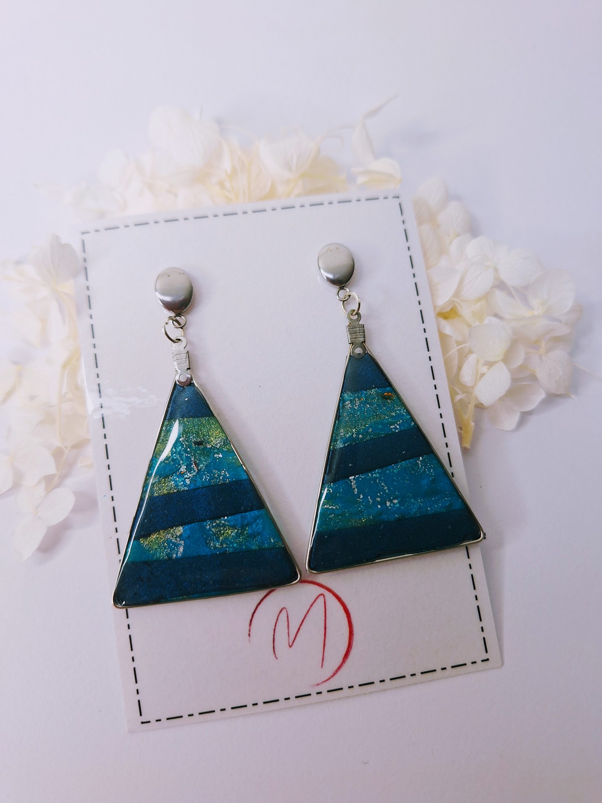 Boucles d&rsquo;oreilles Bleu Océan 🌊