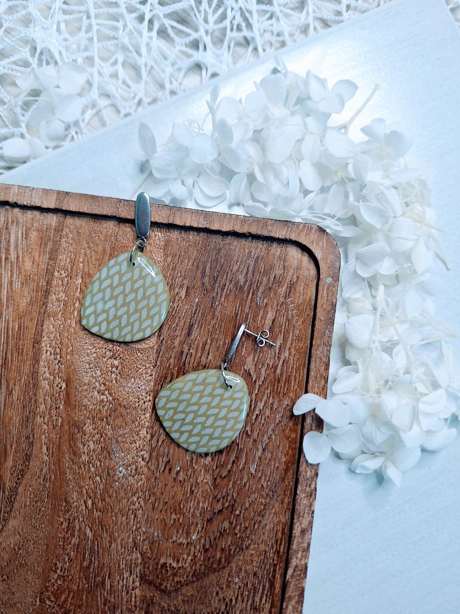 Boucles d&rsquo;oreilles Vert Chic 💚