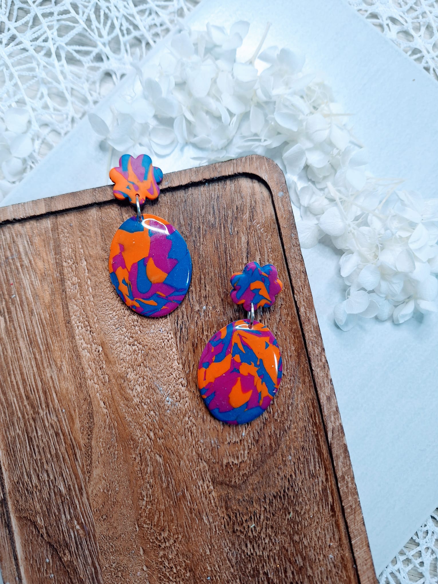 Boucles d&rsquo;oreilles Terrazo colorés 🎨