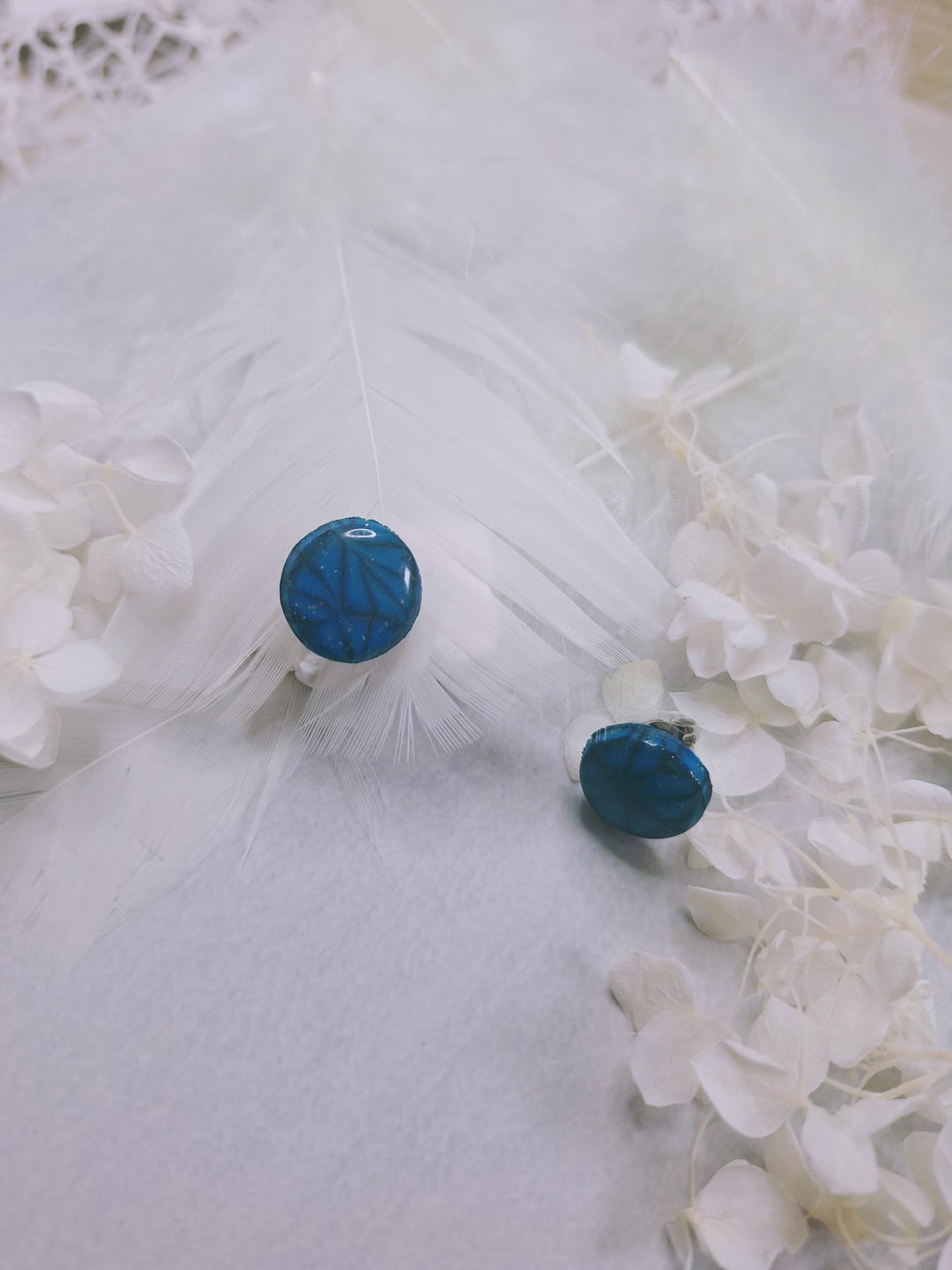 Boucles d&rsquo;oreilles Perles bleues 🔵