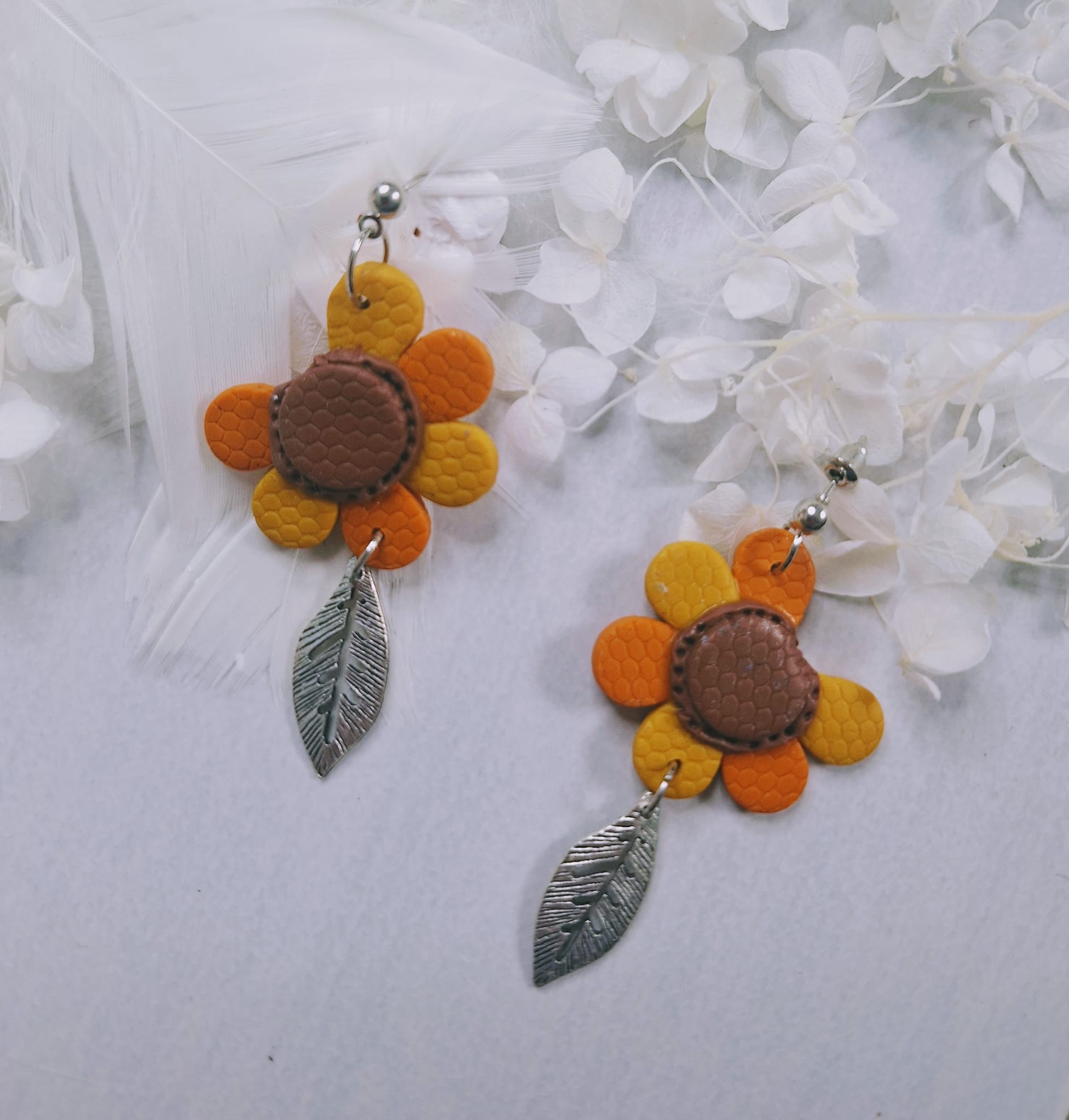 Boucles d&rsquo;oreilles Tournesol 🌻