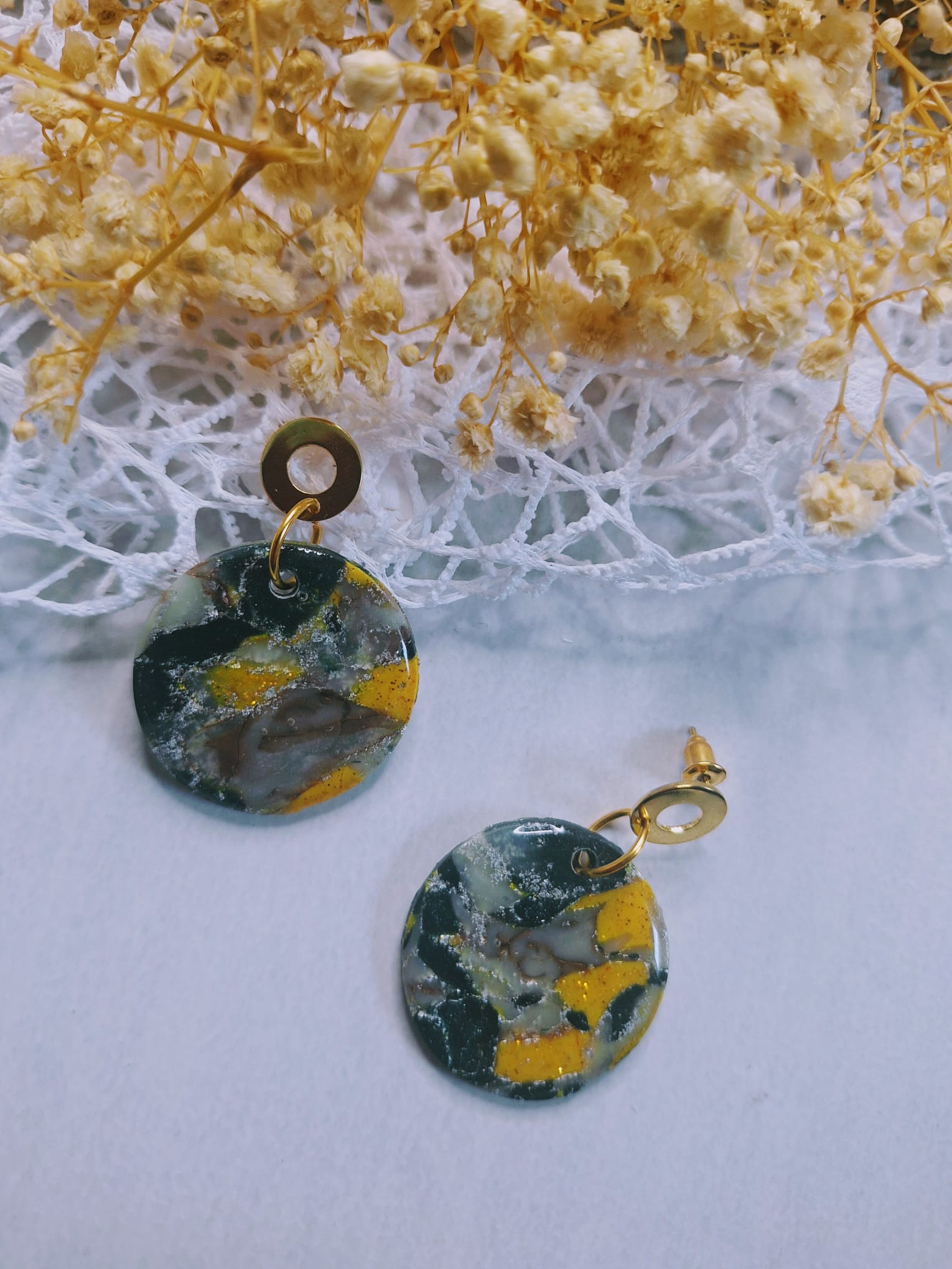 Boucles d&rsquo;oreilles Cosmos doré 🪐