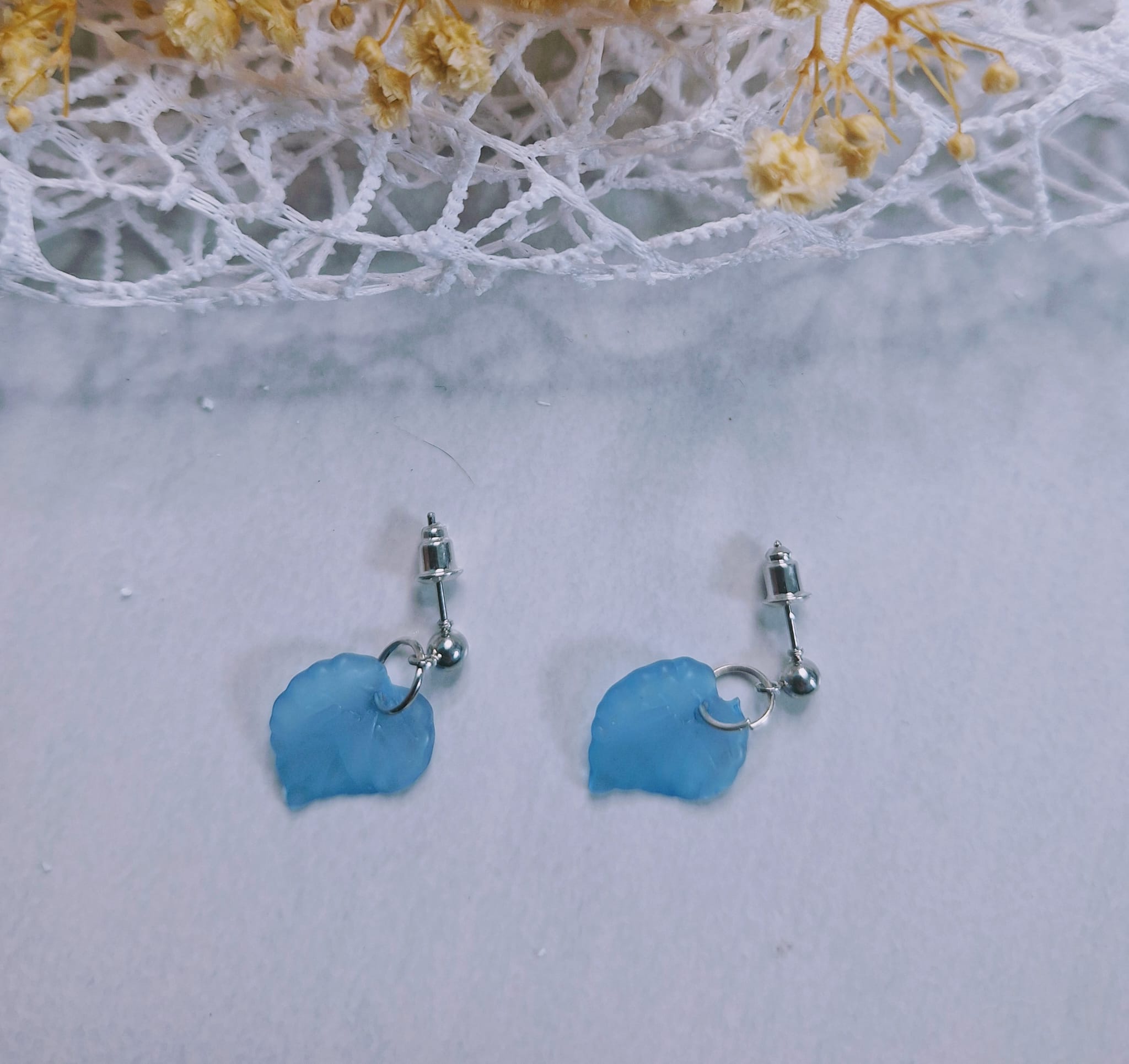 Boucles d&rsquo;oreilles Losanges bleus 🔷